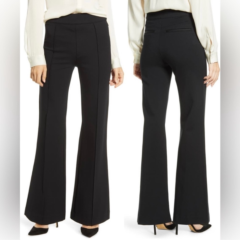 Spanx High-rise Flare in ponte - black wide leg - size S/P WORN ONCE